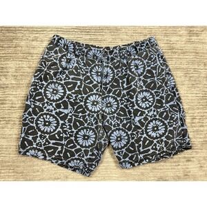 Bugle Boy Shorts Mens 40W‎ Blue Tropical Ramie Blend
